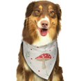 thumbnail image 6 of Naloa Flat Mushrooms Dog Bandanas 1PC Washable Triangle Dog Scarfs Premium Durable Fabric, for Small Medium Large Dogs and Cats, 6 of 6