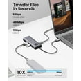 thumbnail image 6 of ORICO 8-in-1 USB C Docking Station Dual Monitor Laptop Docking Station with HDMI 4K@60Hz, VGA,PD 100W, RJ45 Ethernet,USB Ports for Macbook Air, Macbook Pro, 6 of 10