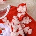 thumbnail image 4 of mgoYE Toddler Baby Girl Christmas Dress Embroidery Dresses Long Sleeve Kids Smocked Christmas Dress(Red,18-24 Months), 4 of 8