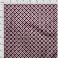 thumbnail image 3 of oneOone Cotton Poplin Fabric Ethnic Geometric Flame Stitch Printed Craft Fabric BTY 42 Inches Wide, 3 of 4