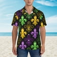 thumbnail image 4 of Fotbe Mardi Gras1 Hawaiian Shirt For Men Unisex Summer Beach Casual Short Sleeve Cotton Linen Button Down Shirts-3x-Large, 4 of 9