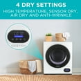 thumbnail image 5 of BLACK+DECKER BCED15 Compact Clothes Dryer, 1.5 Cu. Ft. 850W Electric Dryer, 120V Vented Portable Dryer with Stainless Steel Drum, Mini Dryer for 3.3 lbs. of Laundry for Standard Wall Outlet, 5 of 7