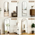 thumbnail image 7 of Anyrose 59.1"x16" Arched Full Length Mirror Metal Frame Floor Mirror with Stand, Black, 7 of 7