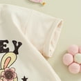 thumbnail image 6 of Bagilaanoe Newborn Baby Girl Boy Easter Rompers Letter Print Short Sleeve Bodysuits 3M 6M 12M 18M Infant Casual One Piece Short Jumpsuit, 6 of 8