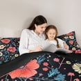 thumbnail image 4 of Manfei Retro Rustic Flower 7-Piece Twin Bedding Sets,Natural Plant Bedding Comforter Set,Pink Beige Floral Sheet Sets For Girls Kids,Super Cozy Room Decor Reversible, 4 of 8