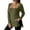 Army Green, variant on AherBiu Plus Size Tops for Women Square Neck Long Sleeve Ribble Knitted Side Slit Casual Loose Tunic Shirt Blouse