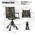 thumbnail image 3 of Goplus Swivel Hunting Chair with 4 360° Adjustable Legs Folding Silent Swivel Blind Chair Camouflage, 3 of 10