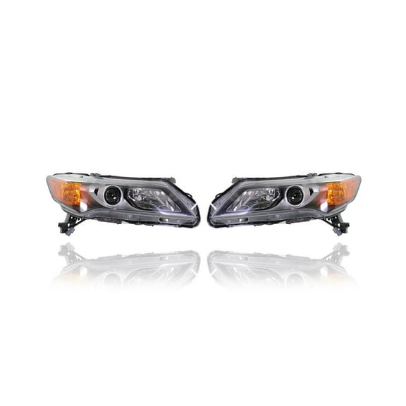 Headlight Assembly - TYC Compatible/Replacement for '13-15 Acura ILX/Hybrid - Halogen, Without Fog Lamps - Pair, Left Driver   Right Passenger Set - 33100TX6A02, 33150TX6A02