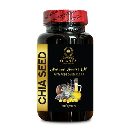 CHIA SEED SUPPLEMENT - chia seeds bulk, energy supplements for women, immune boosters for adults, Chia Seed Based EPA DHA Omega 3 Supplement - 1 Bottle 60 Capsules