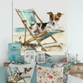 thumbnail image 2 of Designart Dog Laying On Chair At The Beach III Canvas Wall Art, 2 of 5