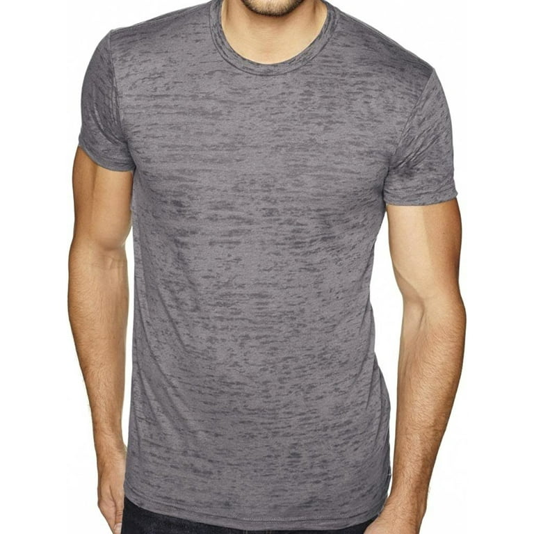 Men's Lightweight Burnout Yoga Tee Shirt - Gray 