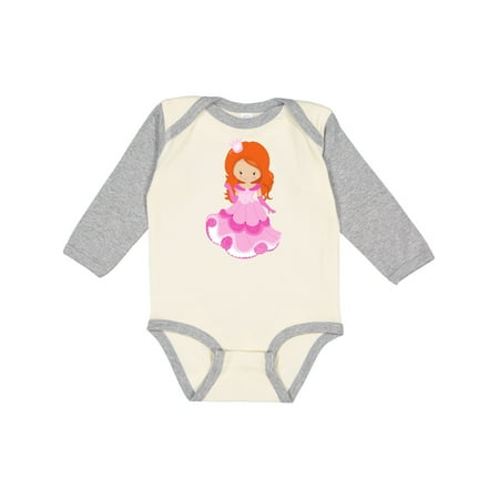 

Inktastic Cute Princess Princess In Pink Dress Orange Hair Gift Baby Girl Long Sleeve Bodysuit