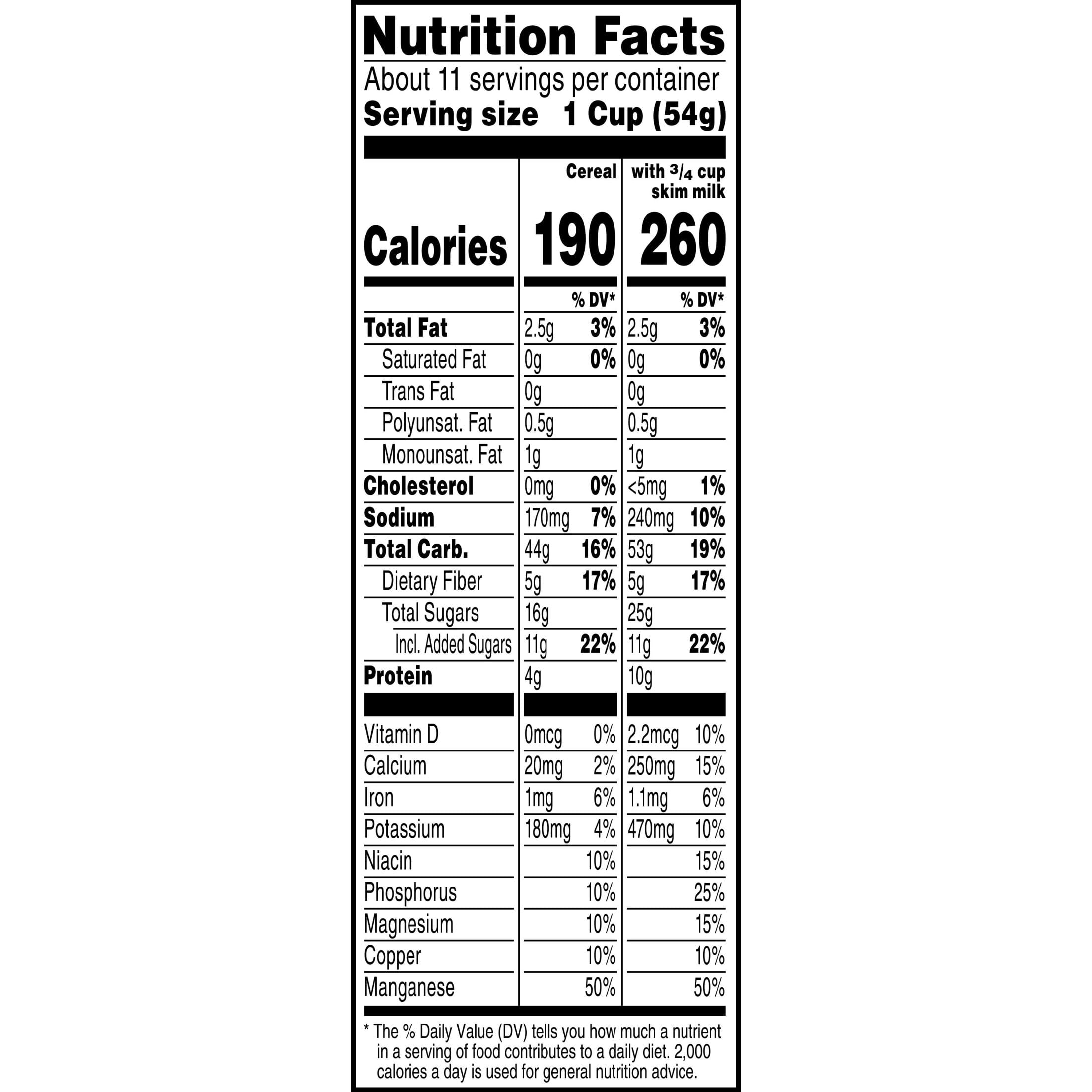 Kellogg's Raisin Bran Crunch Vanilla Almond Cold Breakfast Cereal, 22.2 oz