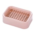 thumbnail image 2 of Oleegame 1PC Spoon And Lid Rest Bathroom Double Layer Grid Drain Soap Box Dish Storage Case Holder Container Double Layer Grid Design Storage Pink, 2 of 4