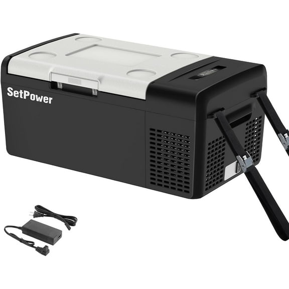 Setpower Fast Cooling Refrigerator, Black, 22.4lbs