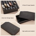 thumbnail image 4 of 1pc Challenge Coin Display Case 6 Rows Military Coin Holder Rack for Desk Wooden Army Collectible Coin Holder Case Military Challenge Coin Display Holder Black, 4 of 6