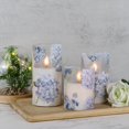 thumbnail image 4 of Velas sin llama Romance Hydrangea Glass con temporizador remoto, 4 of 9