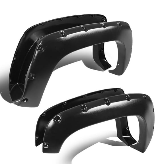 DNA Motoring For 88-99 Chevrolet GMC Fleetside 3" Matte Pocket-Riveted Wheel Fender Flares