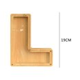 thumbnail image 3 of Tarro De Ahorro Caja de ahorro creativa 26 Alfabeto inglés Caja de almacenamiento de dinero de madera Tarro (L) Wdftyju Libre de BPA, 3 of 3