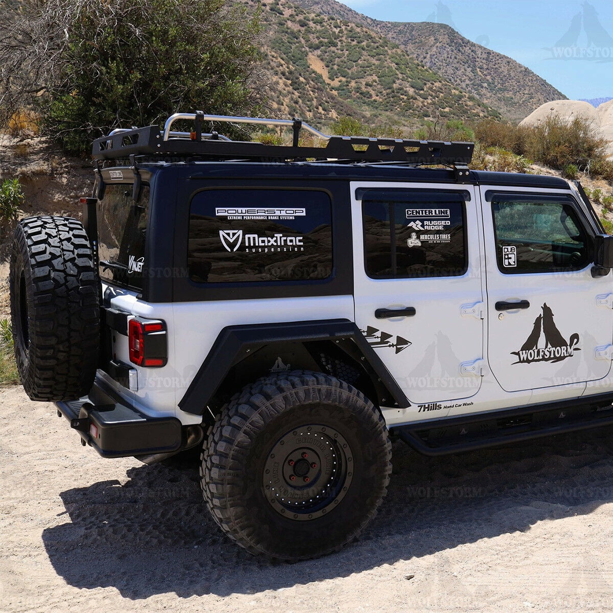WOLFSTORM Rear Fender Flares Fit for 2018-2021 Jeep Wrangler JL 4 Doors/2 Door,LED DRL Lights and Sequential LED Turn Lights,Jeep Wrangler JL/JLU Fender Flares Replacement Exterior Accessories