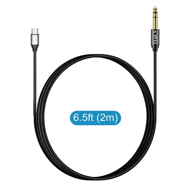Froggen Cavo Audio USB Type-C a 6,35mm, Jack USB Type-C Maschio a 6.35mm 1/4 Maschio per laptop, Smartphone, Tablet, Amplificatore, Mixer Audio Stereo etc. (Non supporta la registrazione