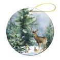 thumbnail image 3 of Forest Animals Deer Rabbits Christmas Ornament Wildlife Animal Personalized Christmas Ornament Christmas Home Office Tree Decorations Gifts Keepsake for Family, 3 of 5