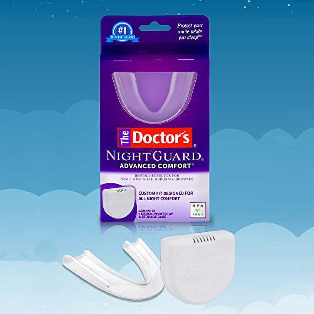 The Doctorâ€™s NightGuard for Teeth Grinding, Custom-Fit Dental Guard for Nighttime 6x5x4 Inch (Pack of 1)