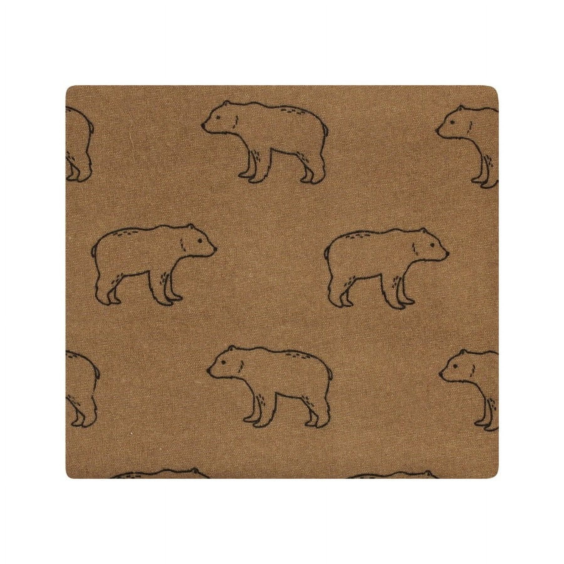 Hudson Baby Cotton Flannel Receiving Blankets Bundle, Brown Bear, One Size