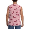 thumbnail image 4 of Fotbe Men's Dachshund Dog Puppy Print Men's Sleeveless Muscle Tank Tops Casual T-Shirts for Gym Workout Beach-Large, 4 of 8