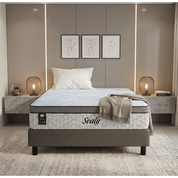 Colchon Queen Size Sealy Premium Ortopédico + Almohada Memory Foam | Tecnología Posturetech