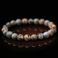 thumbnail image 2 of 12mm Flame Stone Bead Bracelet Handmade Stone Protection Jewelry for Men Adjustable Wristband Spiritual Energy Gift, 2 of 5