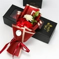 thumbnail image 5 of Linnome Valentine's Day Romantic Soap Flower Bouquet Gift Box Carnation Rose Imitation Bouquet for Sweetheart Gift Needs, 5 of 9