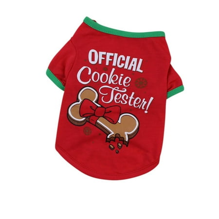 Dog Christmas T Shirt Pet Clothes for Holiday Festival Party Sweater Costume Gifts Bone