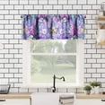 thumbnail image 2 of Vintage Bohemian Window Valances Colorful Floral Curtains Valance for Bathroom Kitchen Bedroom Living Room Decor with Rod Pocket 54" x 18" Purple Pink, 2 of 5