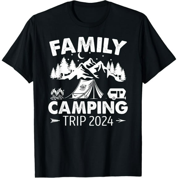 t-shirt Family Camping Trip 2024 Camping T-Shirt mens t shirt,black,women,funny,misfits,men,journey