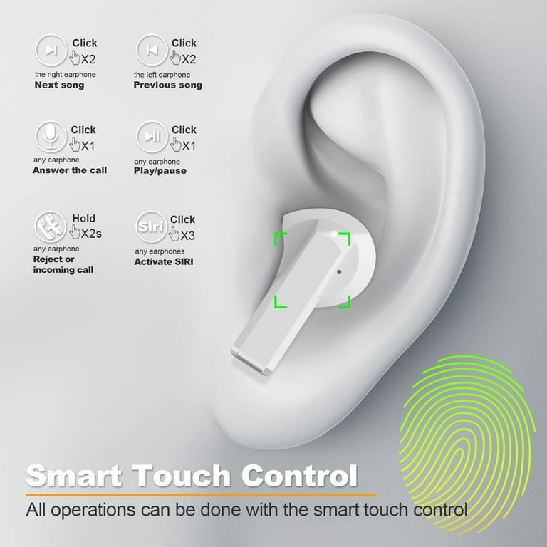 Wireless Earbuds Bluetooth 5.0 Headphone, Type-C Charging Case