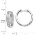 thumbnail image 5 of Auriga 14k White Gold Diamond In/Out Hinged Hoop Earrings for Women, 5 of 5