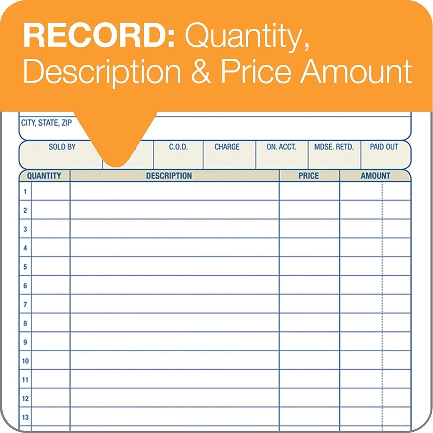 Adams Sales Order Book, 2-Part, Carbonless, White/Canary, 5-9/16 x 8-7/16 inches, 50 Sets per Book DC5805 12 Pack