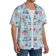 thumbnail image 2 of Kdxio Men's Hawaiian Shirt for Men Short Sleeve Shirt Brain Training Summer Casual Holiday Beach Button Down T-Shirts, 2 of 5