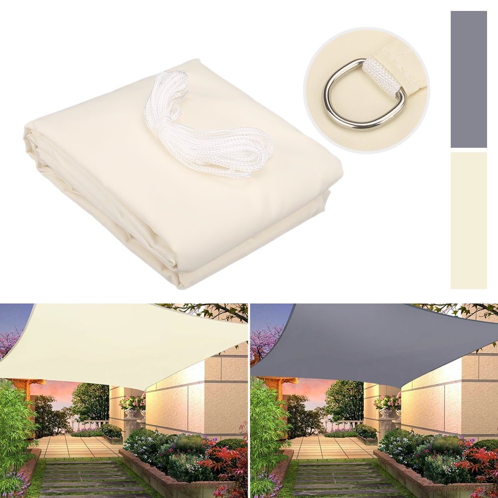 Sun Shade Sail Rectangle 6.5/10/12/13/16FT Waterproof Outdoor Garden Patio Party Sunscreen Awning Canopy 98% UV Block With Free Rope