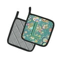 thumbnail image 2 of Carolines Treasures CJ2015-LPTHD Letter L Circle Circle Teal Initial Alphabet Pair of Pot Holders, 7.5HX7.5W, multicolor, 2 of 2