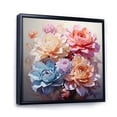 thumbnail image 2 of Designart "Colorful Succulent love expression II" Floral Floater Framed Canvas Art Print, 2 of 7