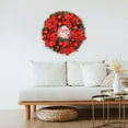 thumbnail image 6 of 16 Inches Christmas Wreath Merry Christmas Front Door Ornament Wall Artificial Pine Garland for Xmas Party Decoration, 6 of 8