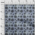 thumbnail image 2 of oneOone Polyester Lycra Dusty Blue Fabric Abstracts Sewing Material Print Fabric By The Yard 56 Inch Wide, 2 of 5