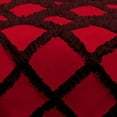 thumbnail image 4 of D.N.G. BEDDINGS 5 Piece Luxury Two Tone Diamond Ruffle Pattern Comforter Set Premium Super Soft, All Season 800 Thread Count, 100% Egyptian Cotton, Full/Queen Size Wine/Red Solid Color, 4 of 4
