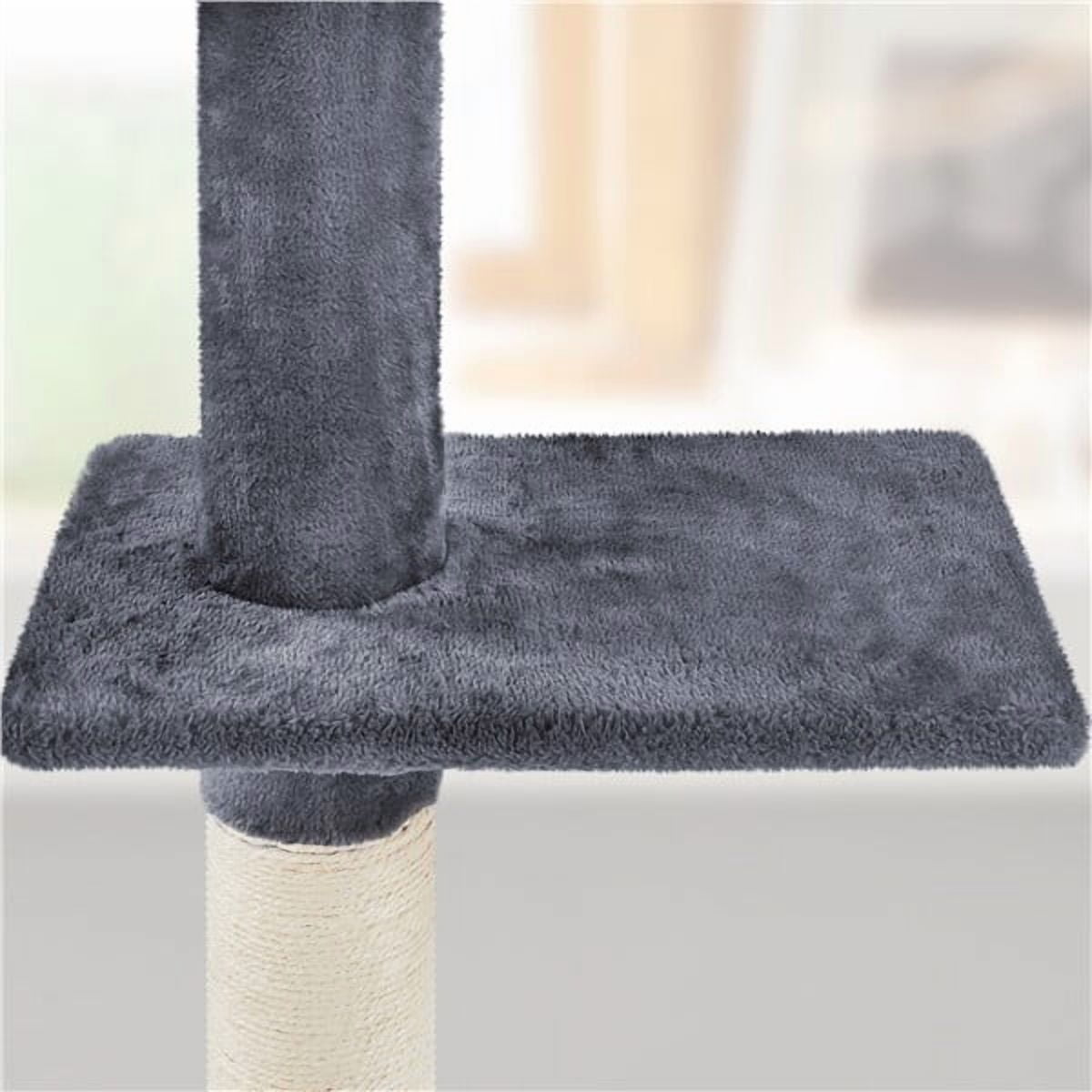 WDZS Cat Tree, Floor to Ceiling Cat Tower for Large Cats, 89-104.5in Height Adjustable Tall Climbing Tree w/Scratching Posts, Condo and Perches