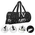 thumbnail image 5 of Gaeub I love Math Lightweight Travel Cylinder Bag Gym Tote Bag Sports Training Duffle Bag with Pockets and Straps, 5 of 8