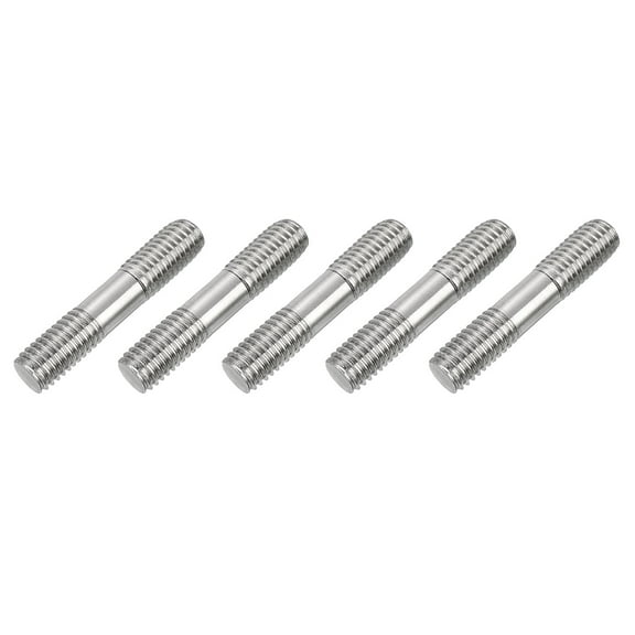 5Pack M8x40mm 304 Stainless Steel Double End Threaded Stud Screw Bolt for House Maintenance
