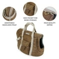 thumbnail image 6 of Small Pet Carrier for Small Dogs and Cats - Washable Semi-Open Pet Travel Tote Bag - Adjustable Strap Pet Carrier for Cat Travel Bag - 9.8 x 15.7 x 13 Inch - Brown, 6 of 7