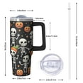 thumbnail image 2 of Halloween Tumbler 30 oz with Handle and Straw Witch Ghost Cup Halloween Party Gifts Insulated Stainless Steel Travel Mug, 2 of 5